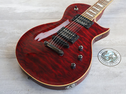 2011 Edwards (by ESP Japan) E-MA-105SD/QM Eclipse Single Cutaway (Black Cherry)