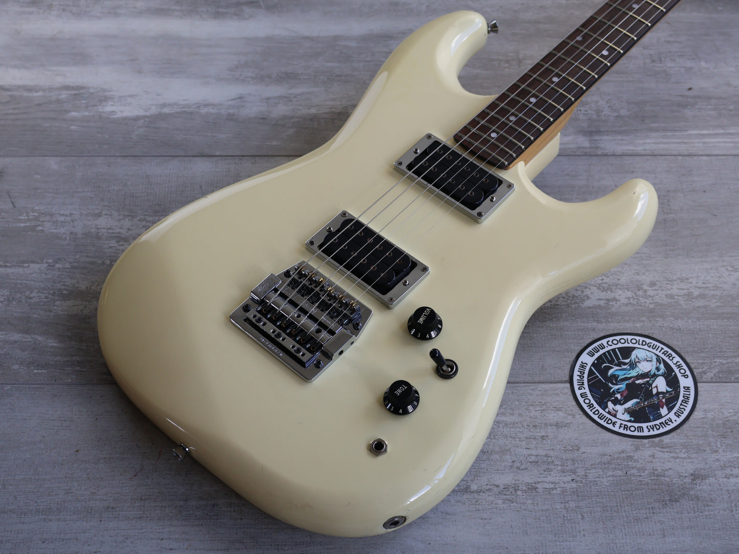 1985 Squier Japan Contemporary Series HH Stratocaster w/Kahler (White)