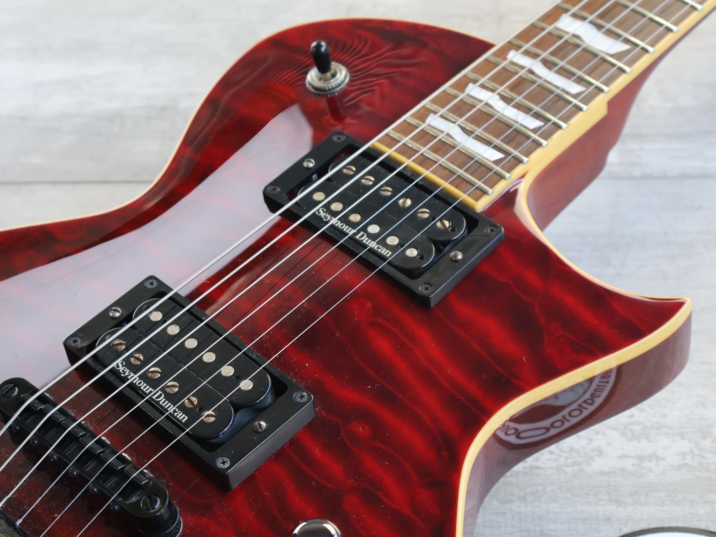 2011 Edwards (by ESP Japan) E-MA-105SD/QM Eclipse Single Cutaway (Black Cherry)