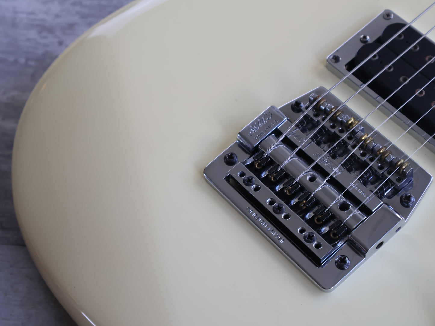 1985 Squier Japan Contemporary Series HH Stratocaster w/Kahler (White)