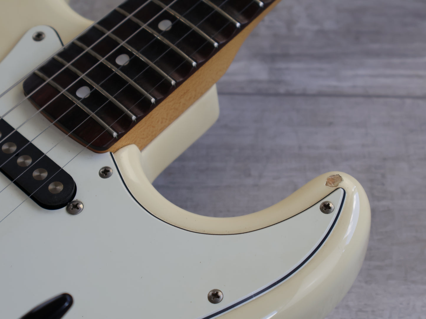 1996 Fender Japan ST72-145RB Ritchie Blackmore Scalloped Signature Stratocaster (Olympic White)