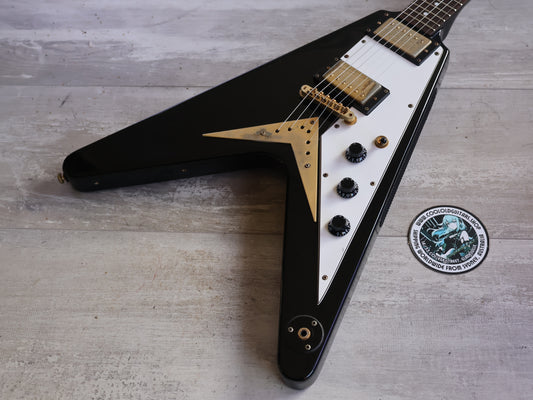 2005 Epiphone Korea '58 "Korina" Reissue Flying V (Black)