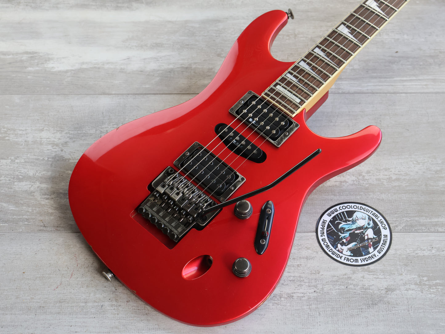 1990 Ibanez Japan 540SLTD Saber HSH Superstrat (Lipstick Red)