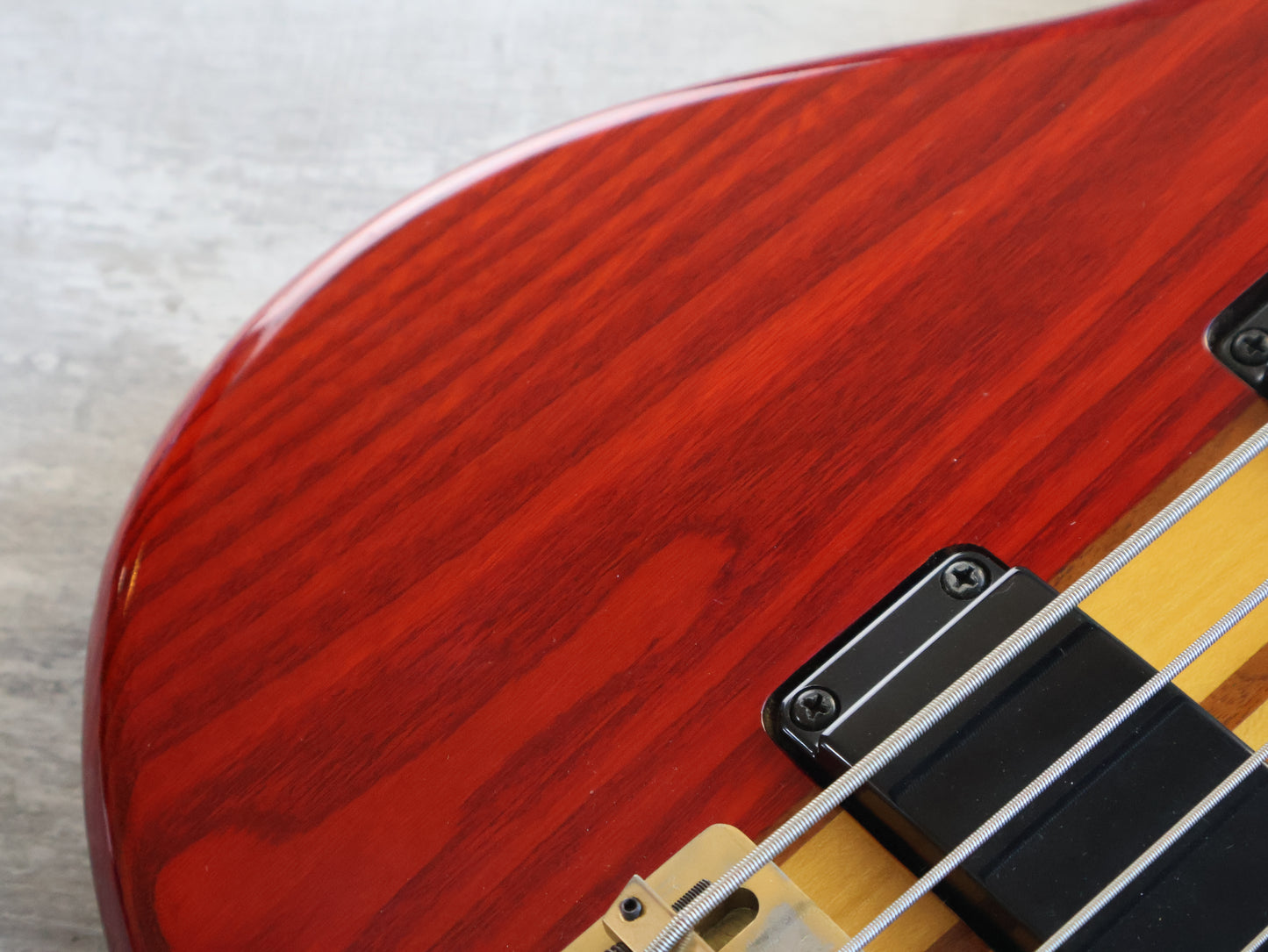 1989 Aria Pro II Japan SB-ELT Elite Series Neckthrough Bass (See Through Red)