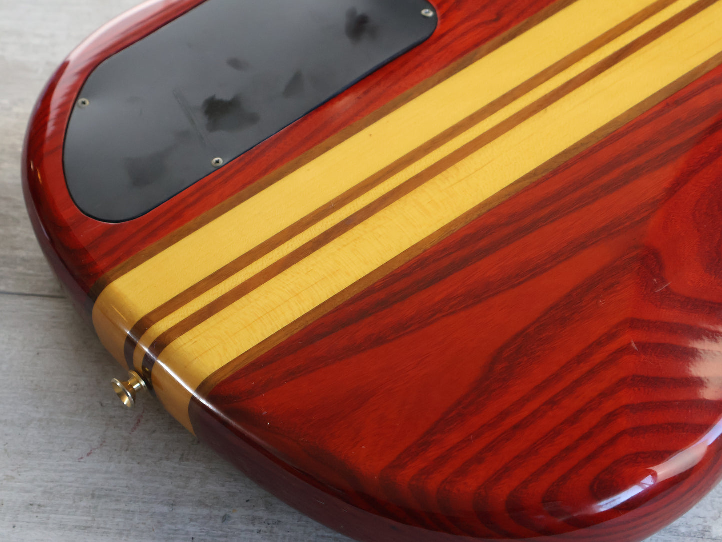 1989 Aria Pro II Japan SB-ELT Elite Series Neckthrough Bass (See Through Red)