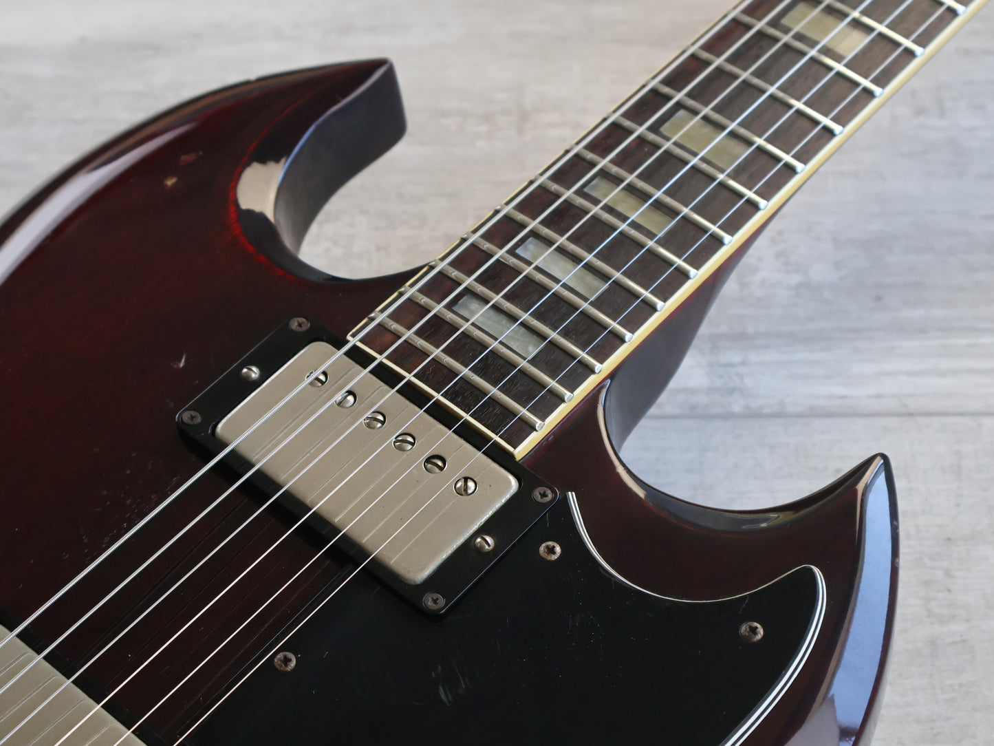 1984 Greco Japan SS-600 "Super Real" '75 Reissue SG (Wine Red)