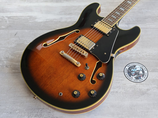1995 Aria Pro II RTA-500 Titan Hollowbody Electric (Brown Sunburst)