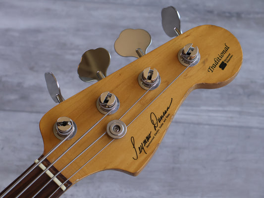 1993 Seymour Duncan Traditional Series '62 Reissue Jazz Bass (Transparent Turquoise)