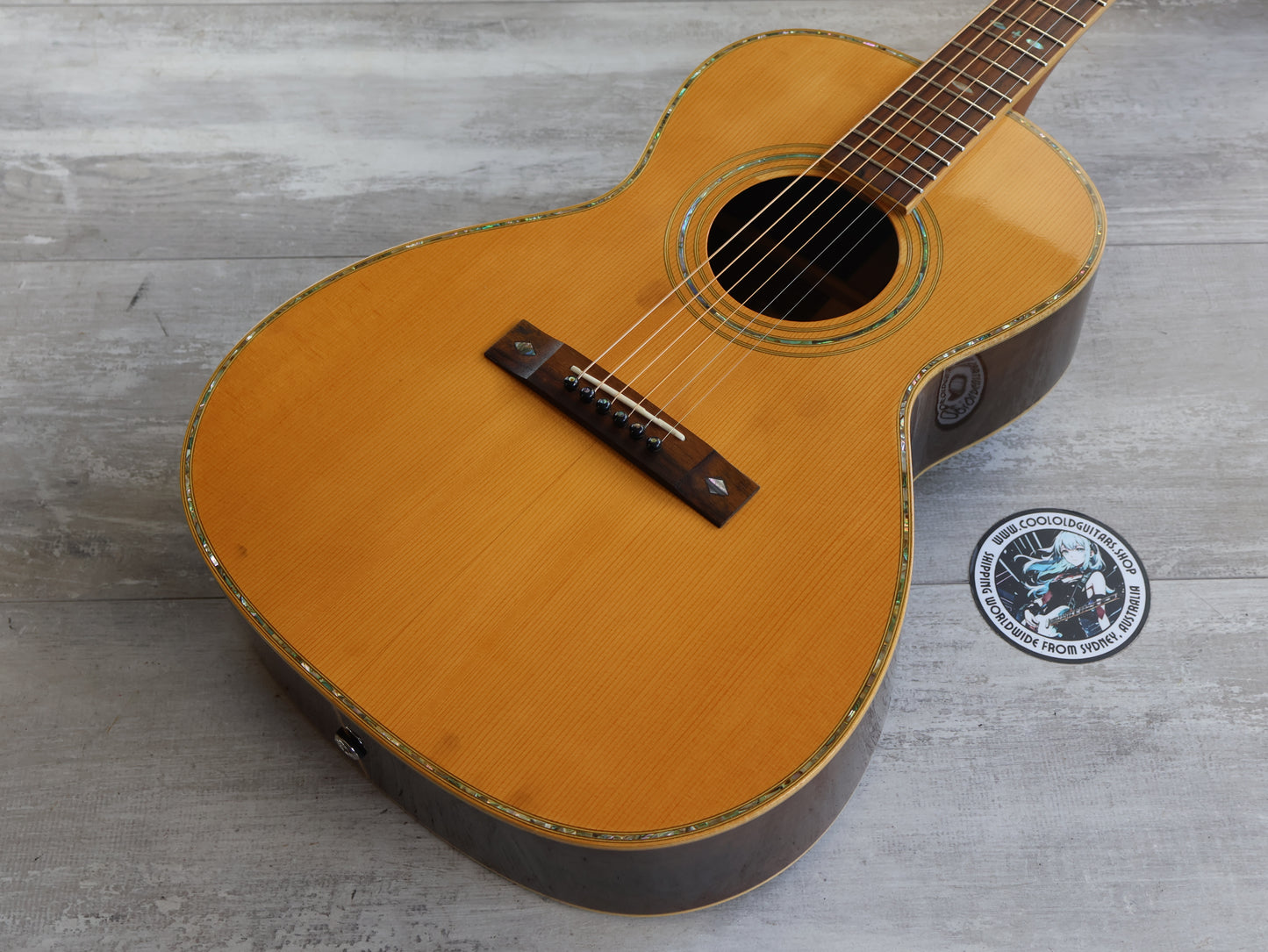 1990's Aria ADL-05N Parlor Acoustic Guitar