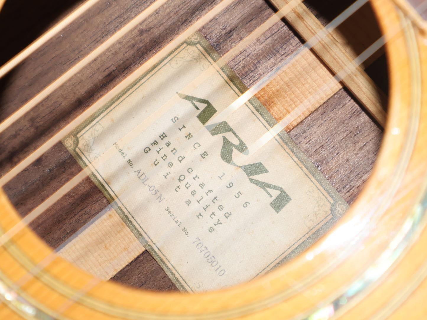 1990's Aria ADL-05N Parlor Acoustic Guitar