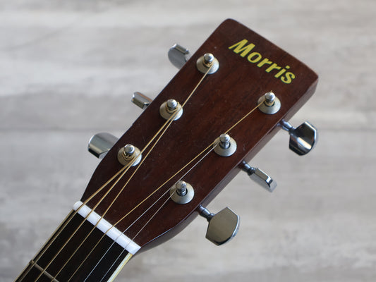 1980's Morris W-20 Japanese Vintage Acoustic Dreadnought Guitar (Natural)