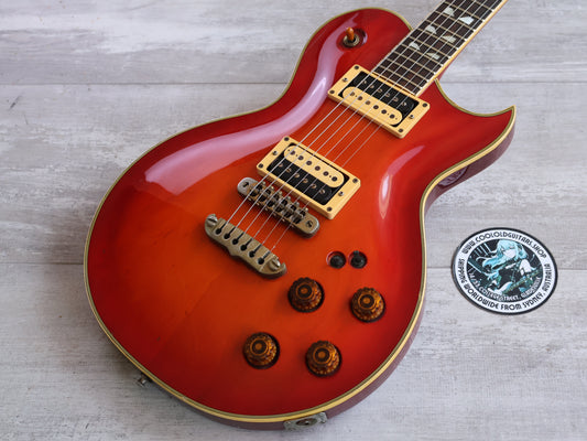 1982 Aria Pro II Japan PE-R100 Single Cutaway (Cherry Sunburst)