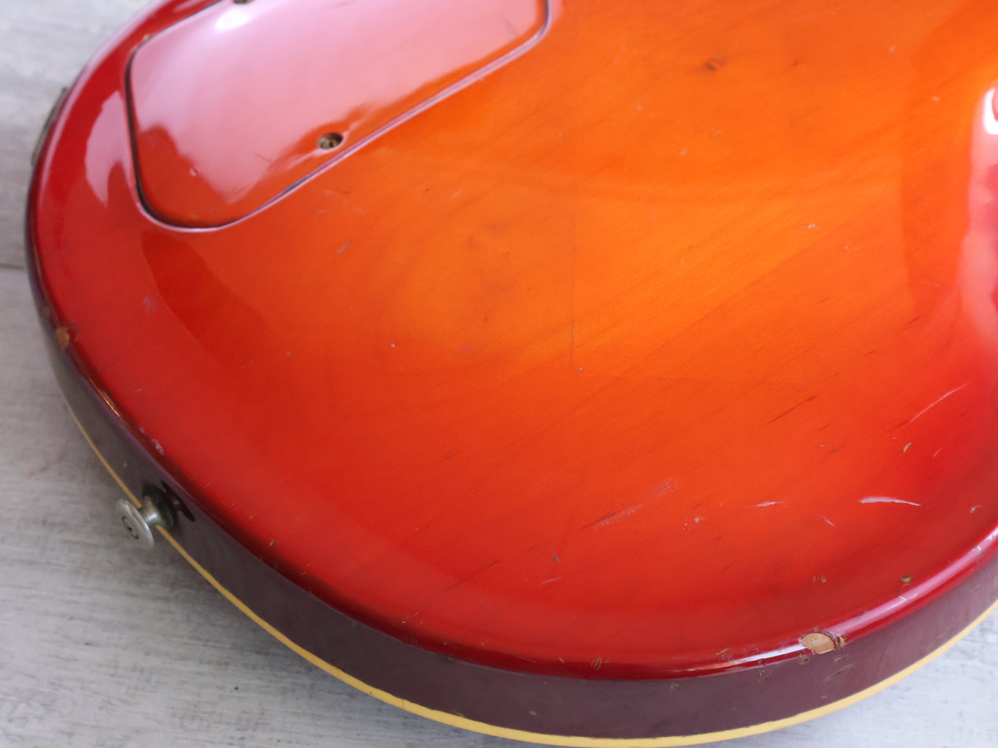 1982 Aria Pro II Japan PE-R100 Single Cutaway (Cherry Sunburst)