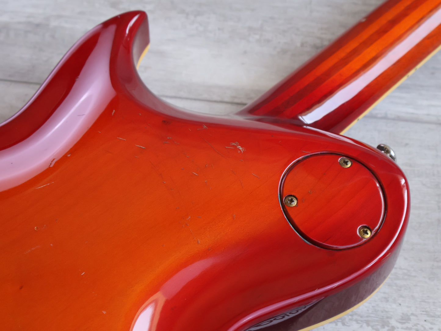 1982 Aria Pro II Japan PE-R100 Single Cutaway (Cherry Sunburst)