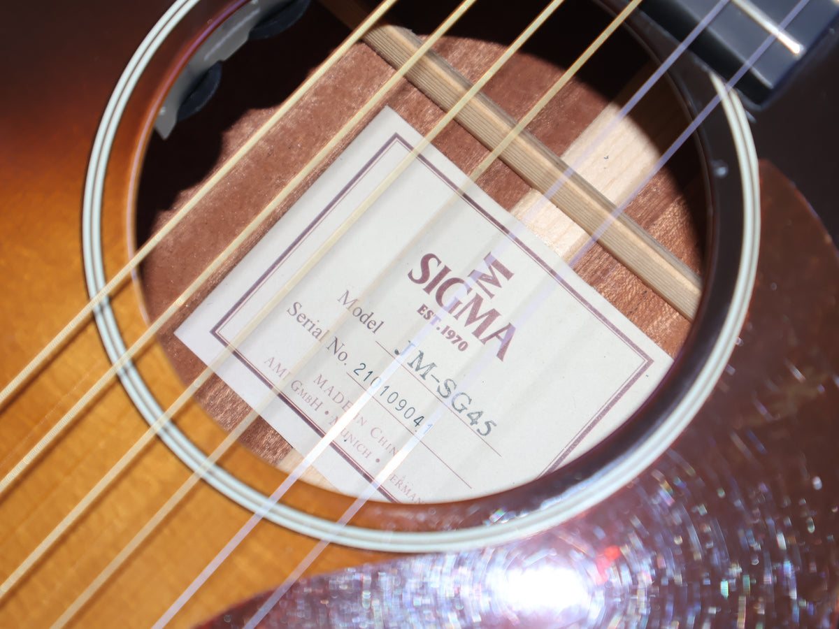 Sigma JM-SG45 Round Shoulder Electric-Acoustic Guitar (Sunburst)