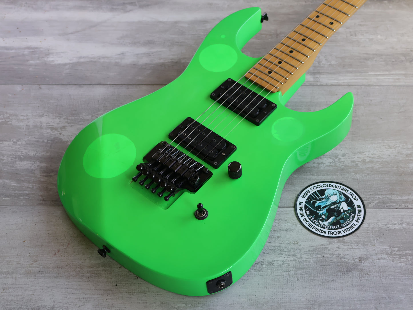 1985 BC Rich Japan GS-MR851 NJ Series Gunslinger (Day Glow Green)