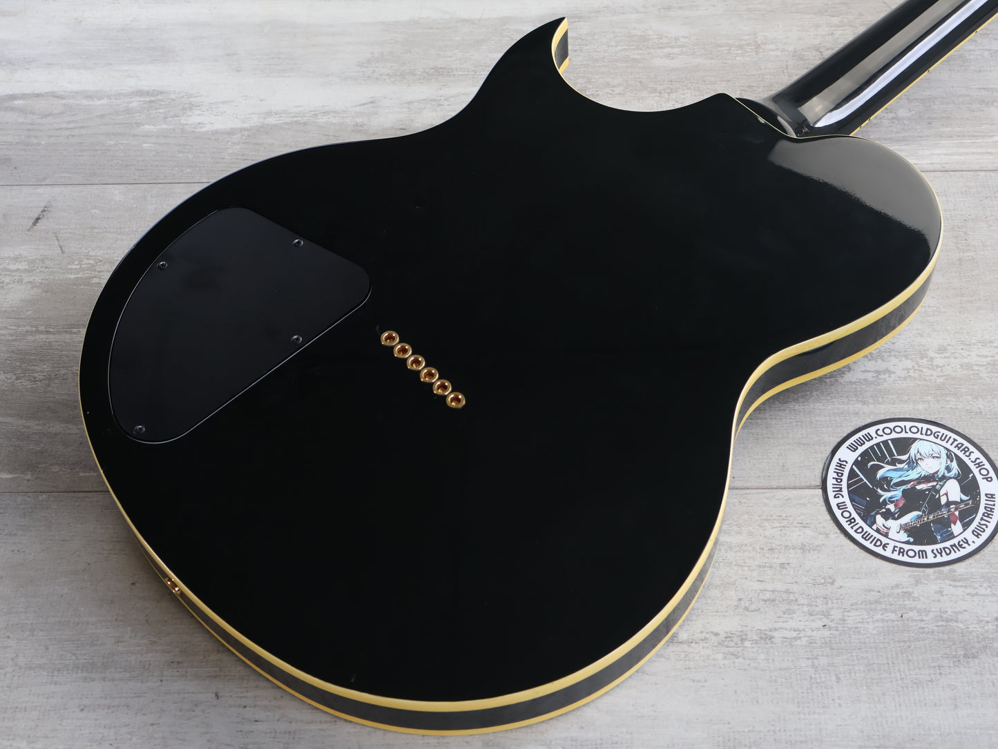 1988 Fernandes Japan MV-95HT Hotei Model Signature Guitar (Black)