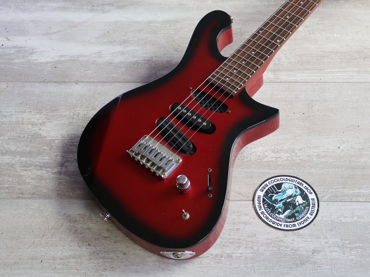 1990's Edwards E-P-45J Pierrot Signature Mini Guitar w/Speaker (Red Burst)