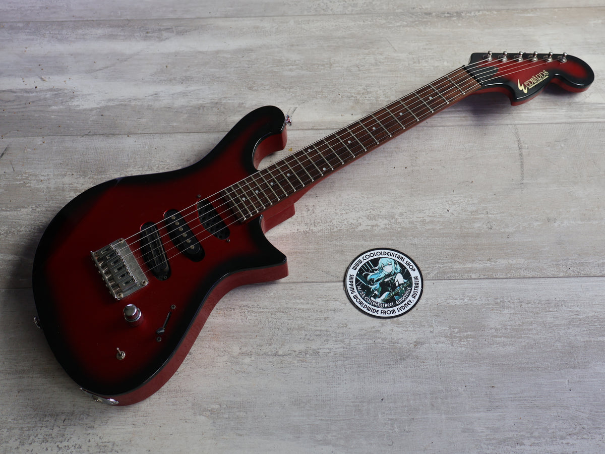 1990's Edwards E-P-45J Pierrot Signature Mini Guitar w/Speaker (Red Burst)