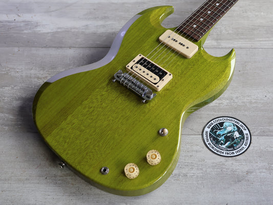 2020 Rabbit IS Japan USA-KO Korina SG Double Cutaway (Transparent Green)