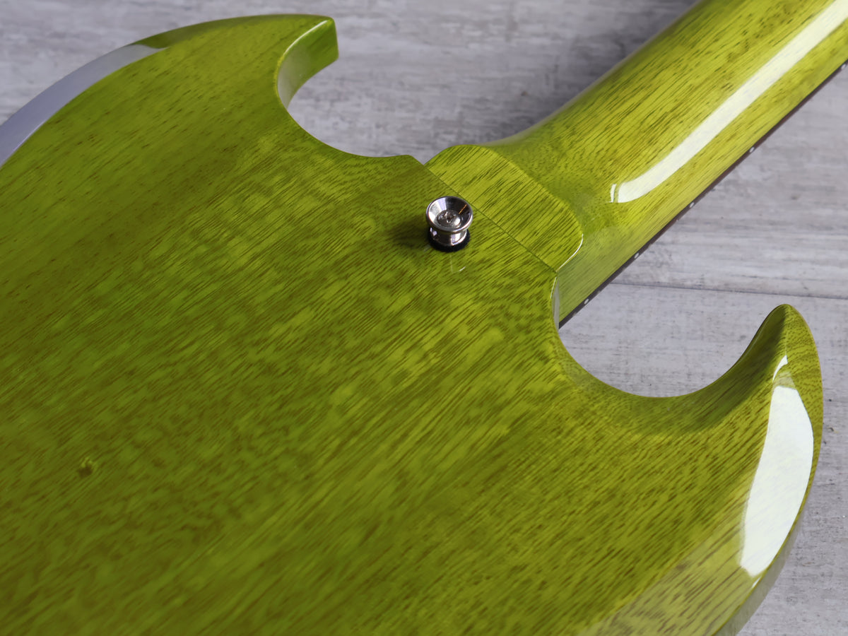2020 Rabbit IS Japan USA-KO Korina SG Double Cutaway (Transparent Green)