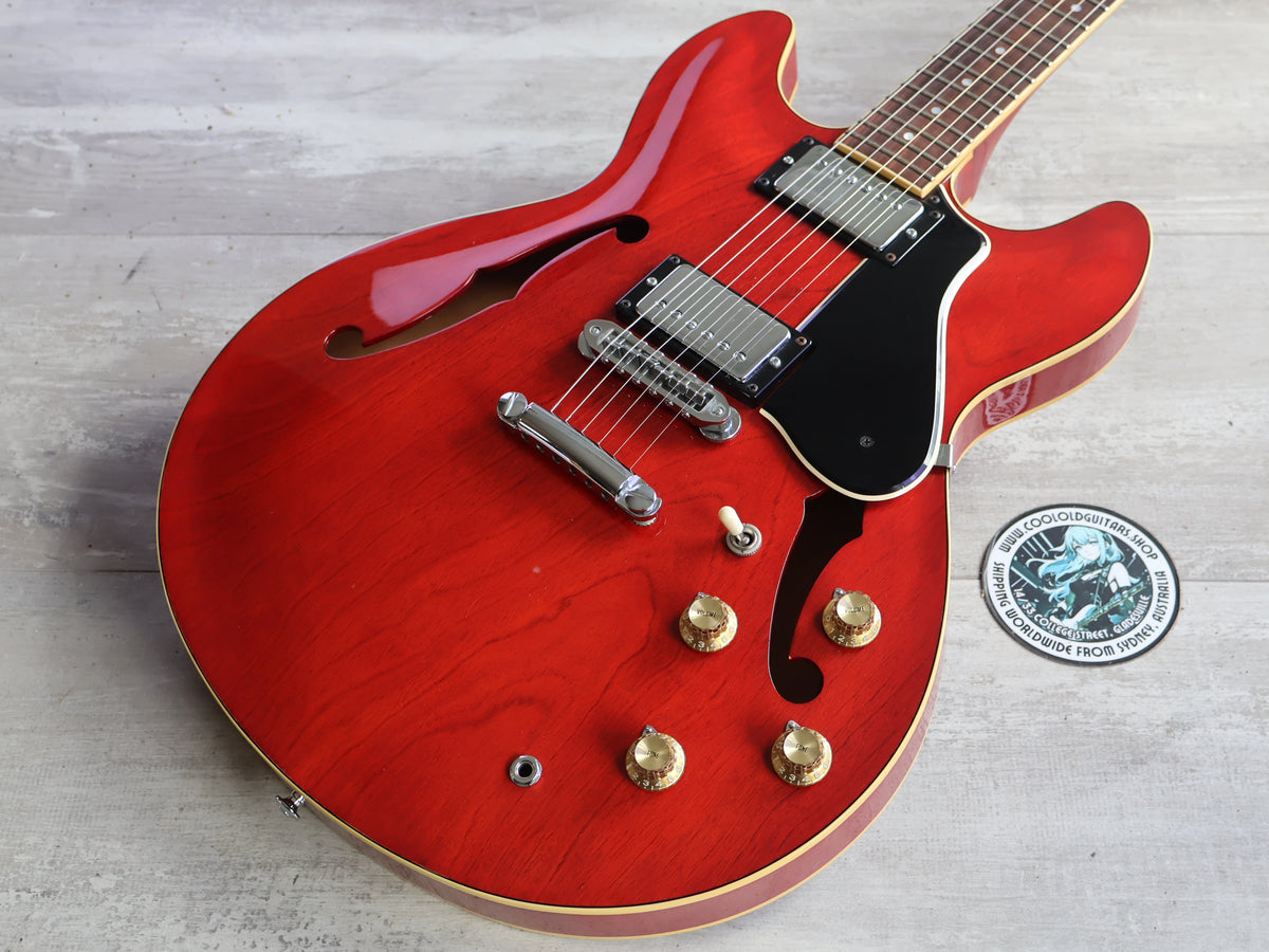 1981 Yamaha Japan SA-700 ES-335 Semi Hollowbody Electric Guitar (Persimmon Red)