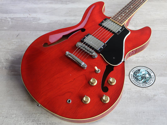 1981 Yamaha Japan SA-700 ES-335 Semi Hollowbody Electric Guitar (Persimmon Red)