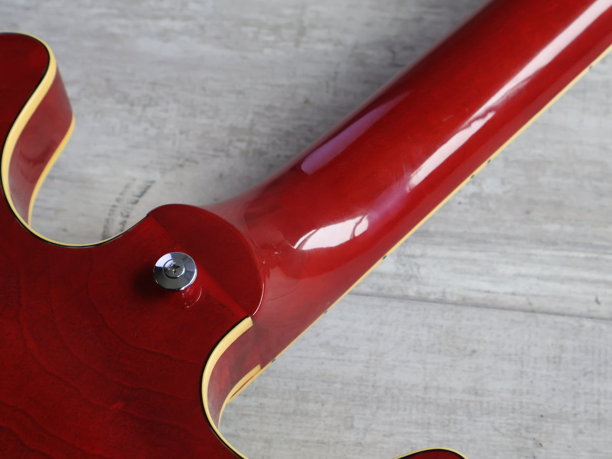 1981 Yamaha Japan SA-700 ES-335 Semi Hollowbody Electric Guitar (Persimmon Red)