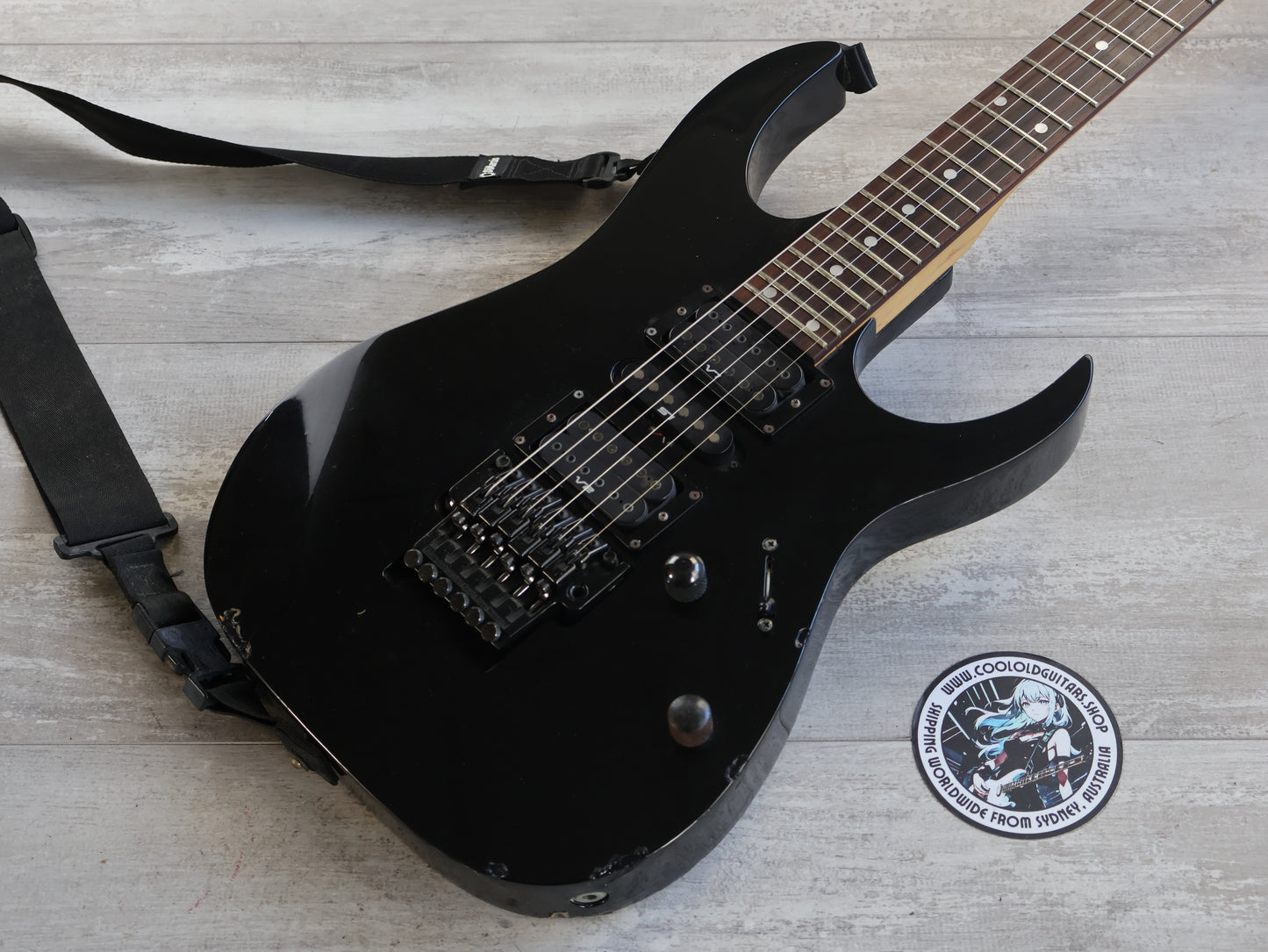1993 Ibanez Japan RG570 HSH Superstrat (Black)