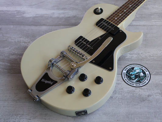 Blitz by Aria Pro II Leopard Les Paul Special w/Bigsby (White)