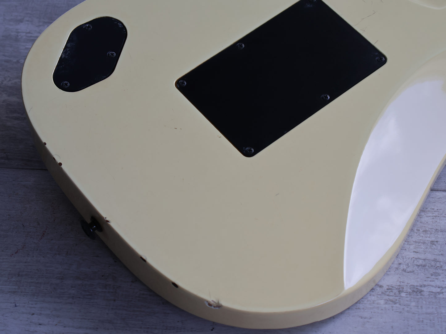 1993 Ibanez Japan RGR-550S HSH Superstrat w/Reverse Headstock (White)