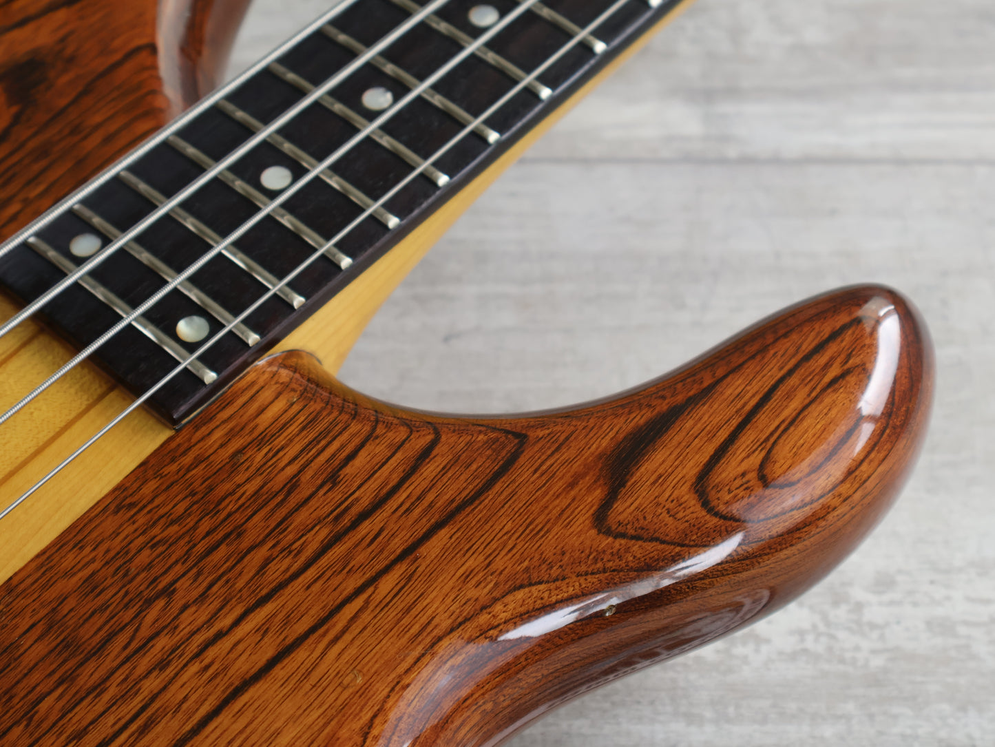 1979 Greco Original GOBII750 Double Cutaway Neckthrough Bass (Stained Brown)