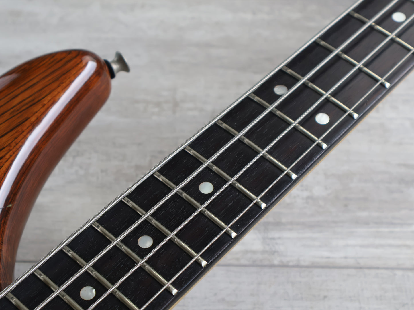 1979 Greco Original GOBII750 Double Cutaway Neckthrough Bass (Stained Brown)