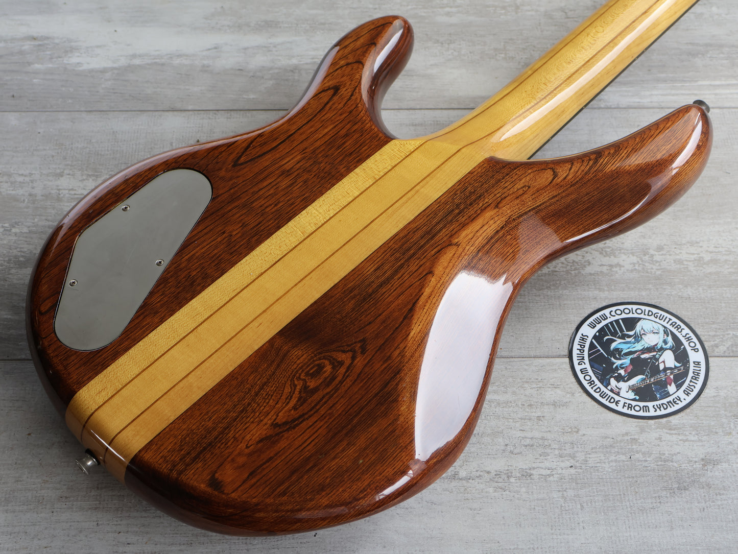 1979 Greco Original GOBII750 Double Cutaway Neckthrough Bass (Stained Brown)