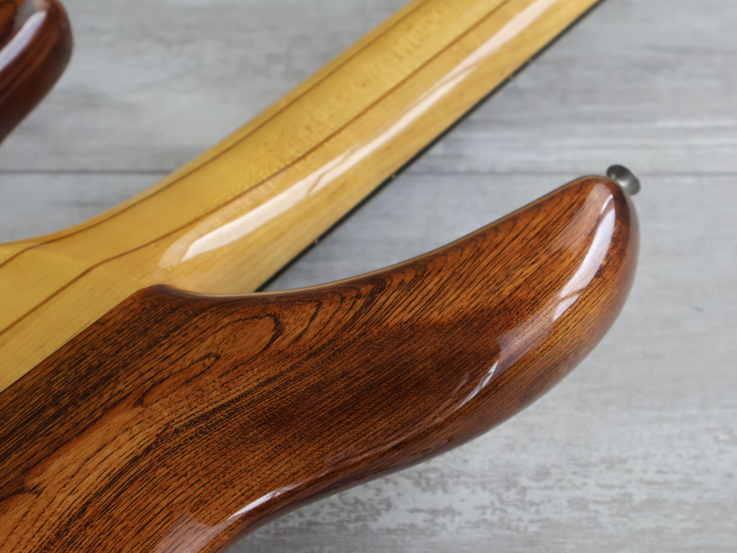 1979 Greco Original GOBII750 Double Cutaway Neckthrough Bass (Stained Brown)