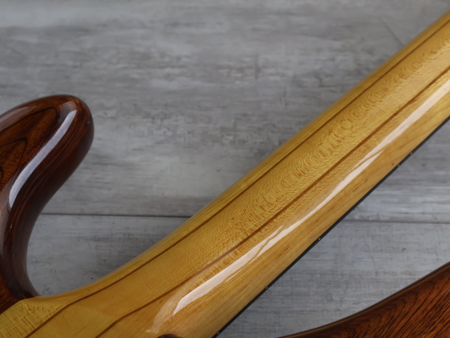 1979 Greco Original GOBII750 Double Cutaway Neckthrough Bass (Stained Brown)