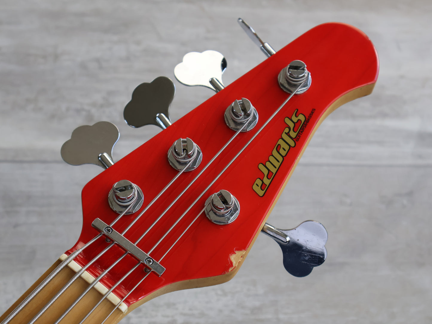 2008 Edwards Japan E-T-170BD 5-String Bass - Tetsuya Signature Model (See Thru Fiesta Red)