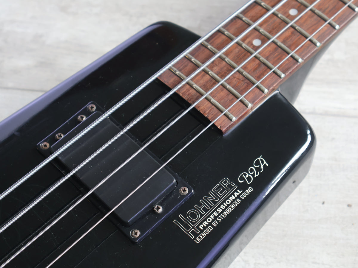 1990 Hohner B2A Headless Paddle Bass Guitar w/Steinberger System