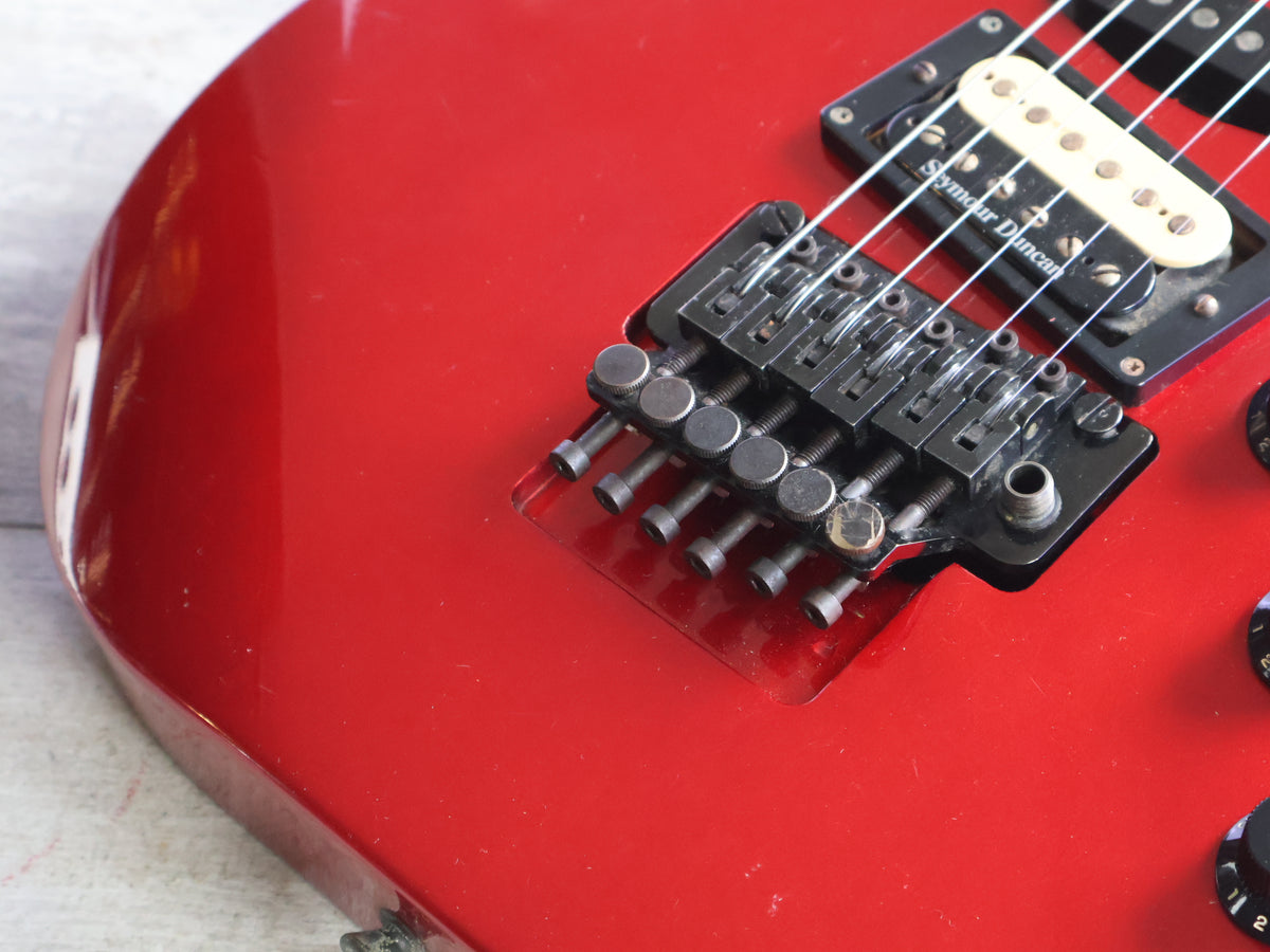 1980's Kramer (by ESP Japan) F-6000 Focus 6000 HSS Superstrat (Candy Apple Red)