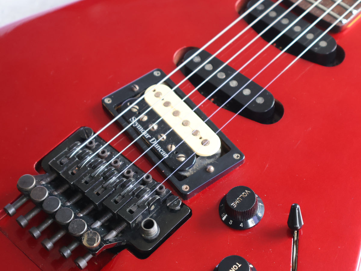 1980's Kramer (by ESP Japan) F-6000 Focus 6000 HSS Superstrat (Candy Apple Red)
