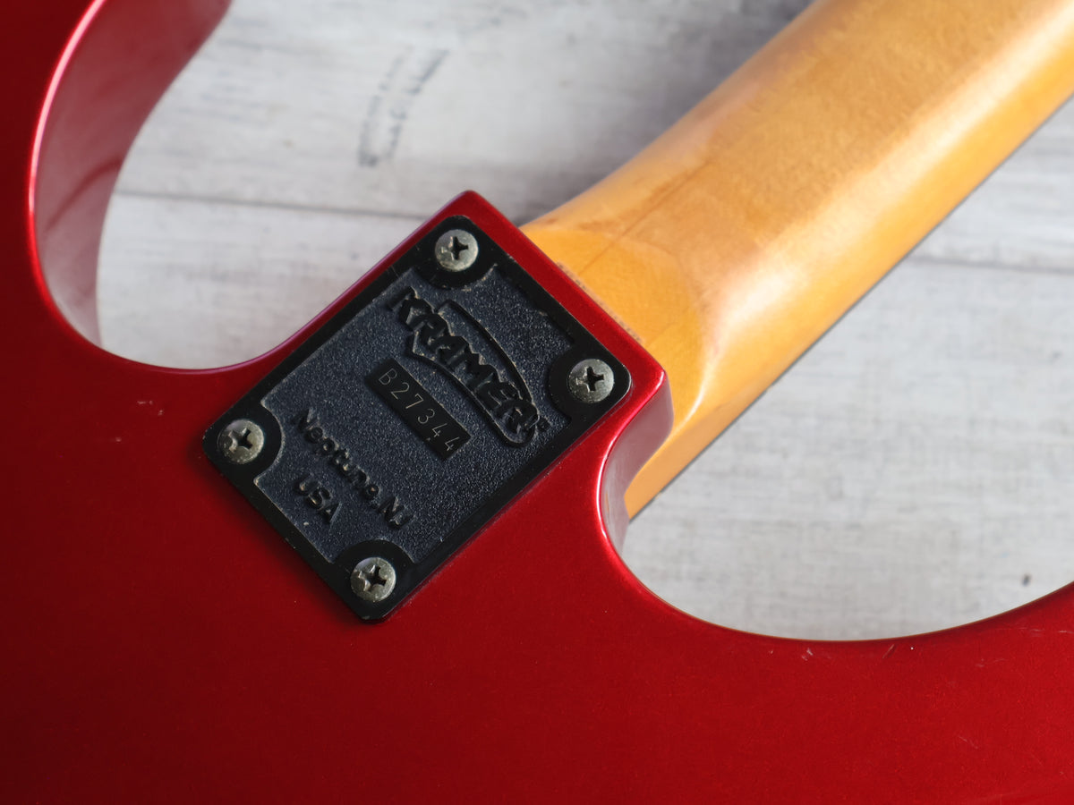 1980's Kramer (by ESP Japan) F-6000 Focus 6000 HSS Superstrat (Candy Apple Red)