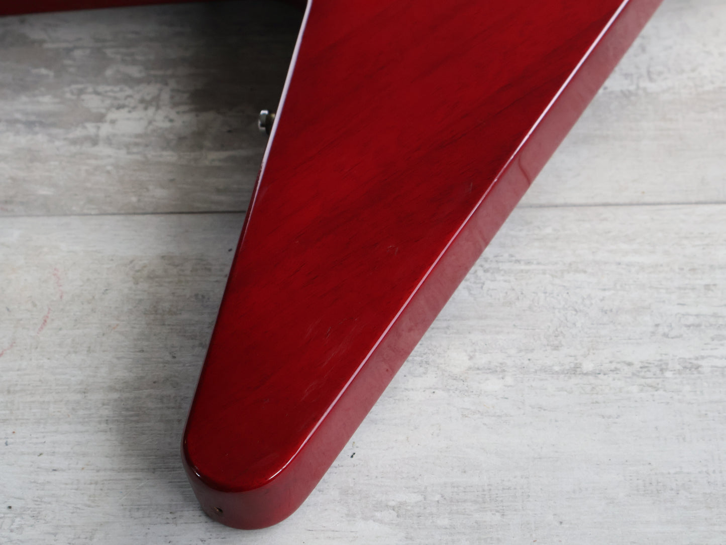 1989 Greco Japan FVB-75 Short Scale Flying V Bass (Cherry Red)