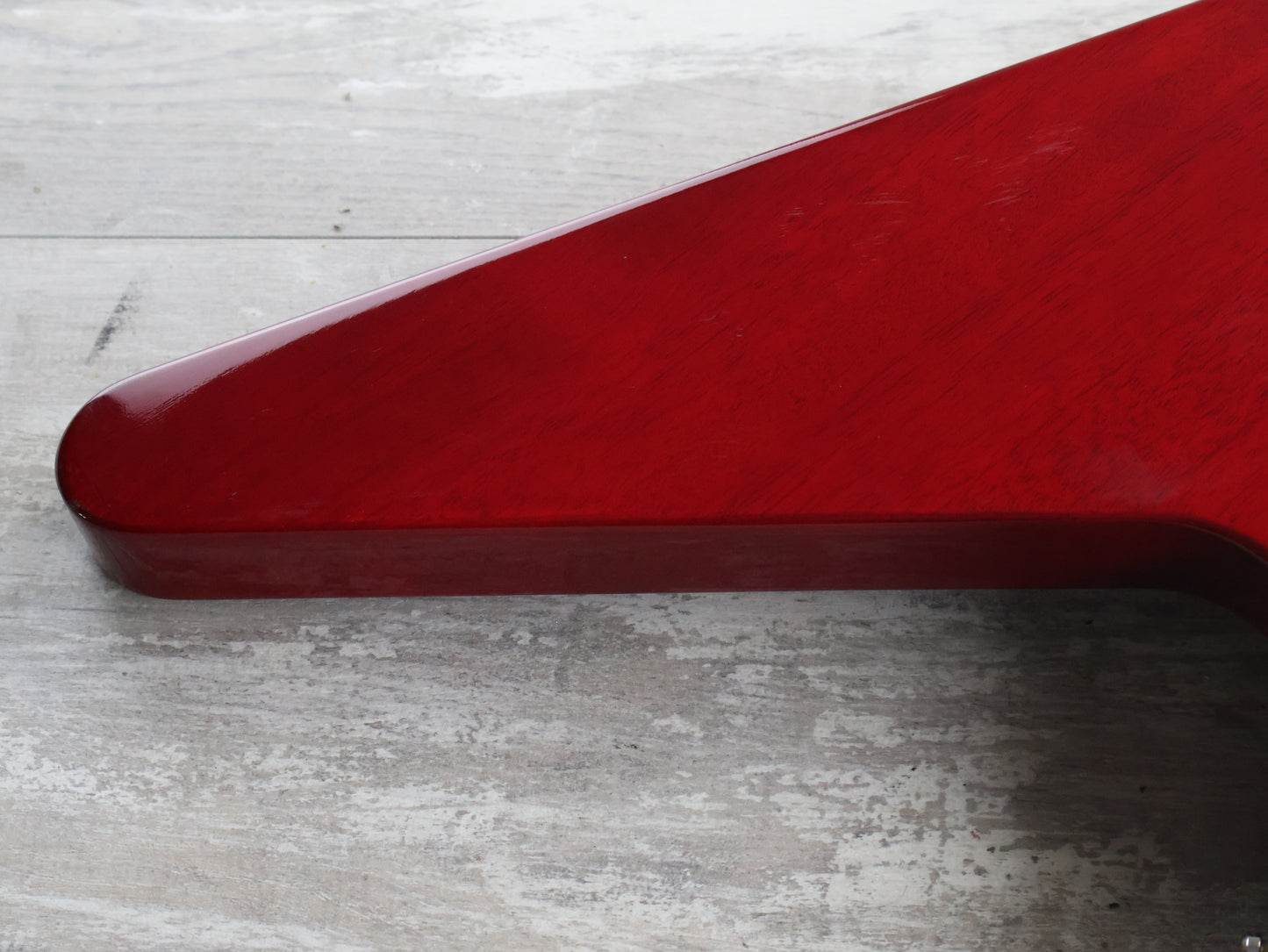 1989 Greco Japan FVB-75 Short Scale Flying V Bass (Cherry Red)