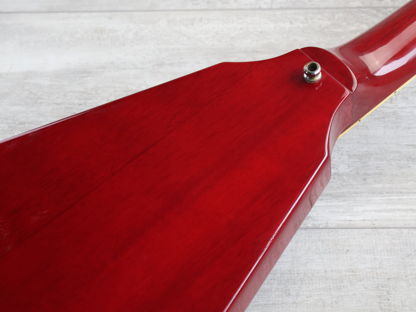 1989 Greco Japan FVB-75 Short Scale Flying V Bass (Cherry Red)