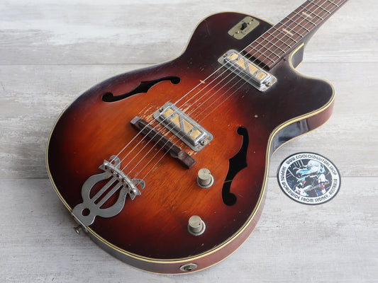 1962 Teisco EP-8 Hollowbody Electric w/Goldfoil Pickups (Vintage Sunburst)