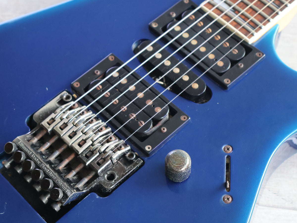 1996 Ibanez Japan RGR470 Reverse Headstock HSH Superstrat (Jewel Blue Burst)