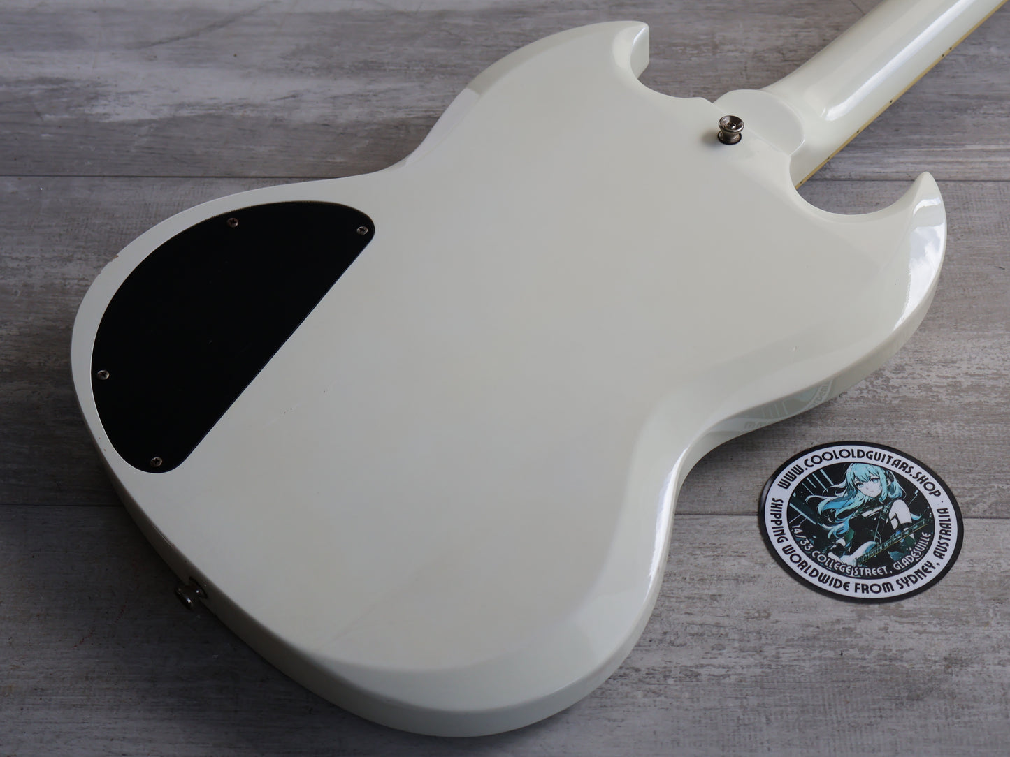 Blitz by Aria Pro II SG Double Cutaway (White)