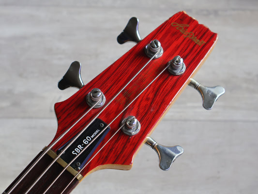 1983 Aria Pro II Japan SB-R60 Neckthrough Bass (Transparent Red)