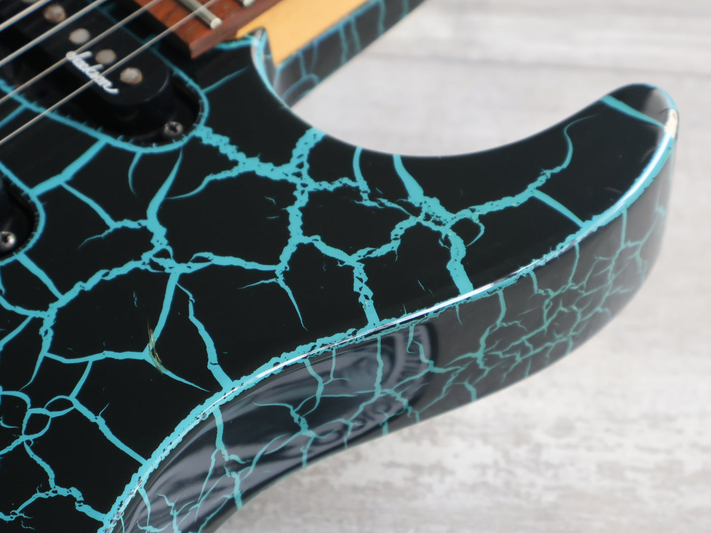 1989 Charvel Jackson Japan DK-090-SSH Dinky (Blue Crackle)