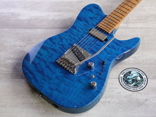 2022 Ibanez Japan AZS2200Q Prestige Single Cutaway (Royal Blue Sapphire)